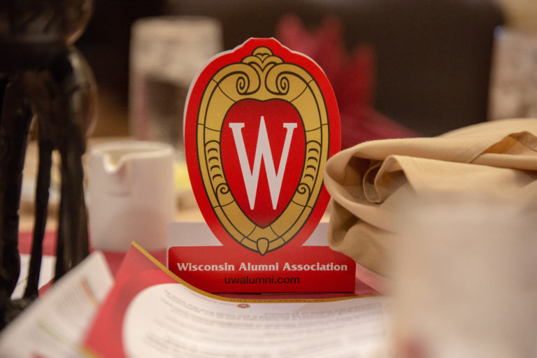 UW-Madison crest at the Pharmacy Alumni Association Luncheon at the annual PSW meeting