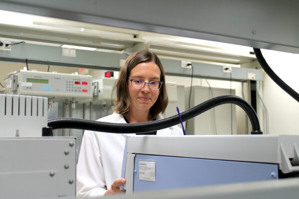 Heather Barkholz in her lab