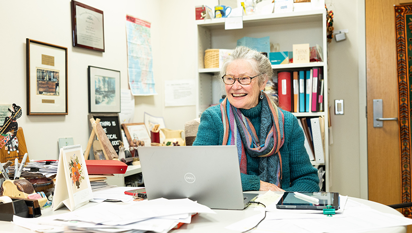 Betty Chewning portrait in her office