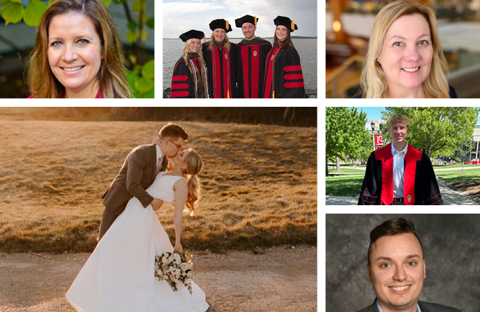 Photos of Staci Hermann, Madelyn Fischer, Dmitry Walker, Jill Kolesar, Katie Ploszaj, Michael Beck, and Tyler Selenske.