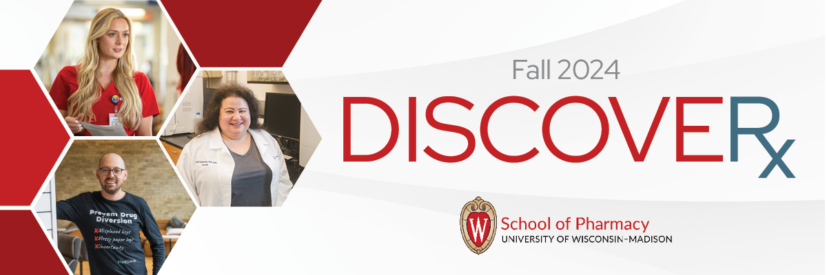 Fall 2024 DiscoveRx masthead featuring photos of Heidi Mansour, Morgan Platta, and Alex Yampolsky