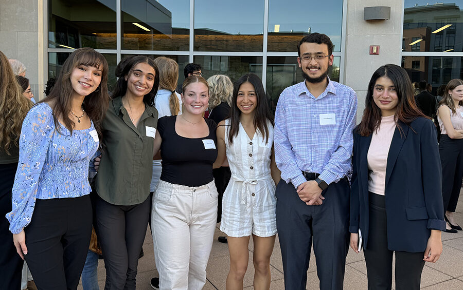 PharmTox students Lauren Krueger, Samira Pal, Jaqueline Wallin, Paulina Esguarra, Yazan Hammad, and Nandini Saluja.