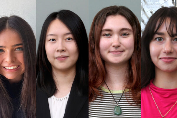 PharmTox students Caroline Mork (BS '26), Jenny Li, Kay Ylvisaker, and Sophia Melnyk (BS '26).