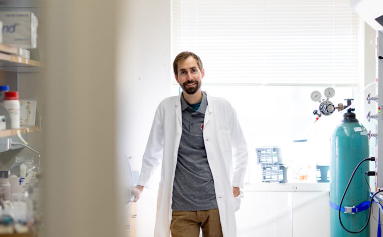 Cody Wenthur in his lab