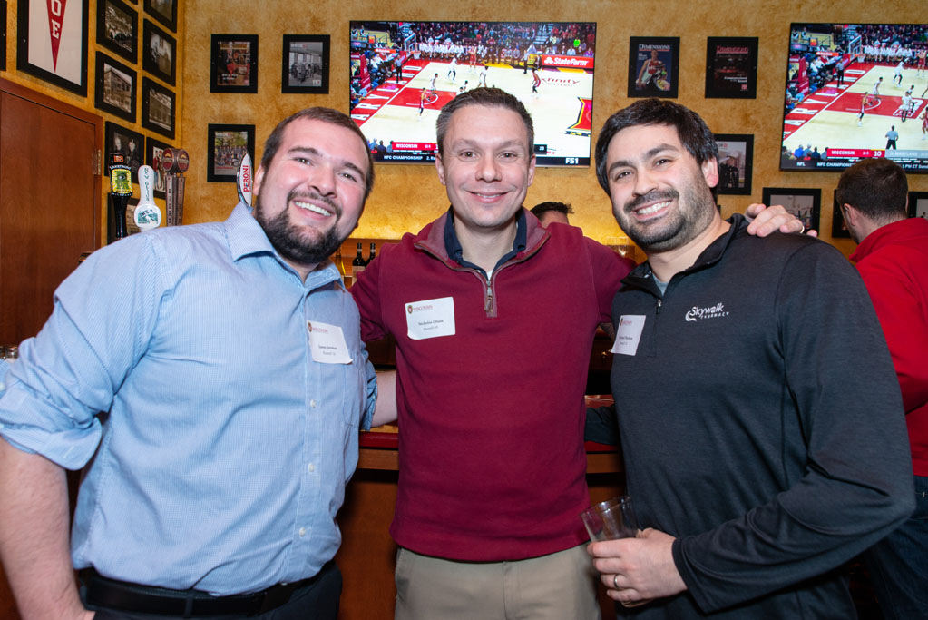 Alumni gathering at Pizano's in Milwaukee