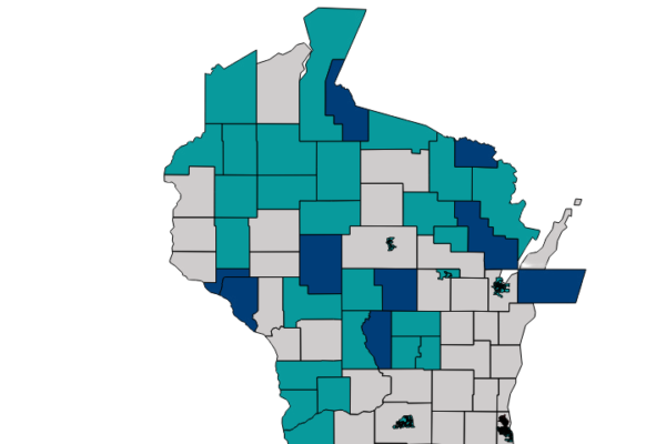 Wisconsin Health Provider Shortage Area Map